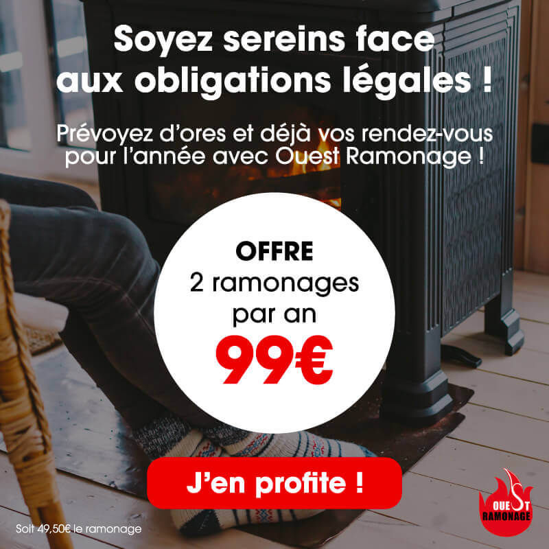 Ouest Ramonage - Offre 2 ramonages par an